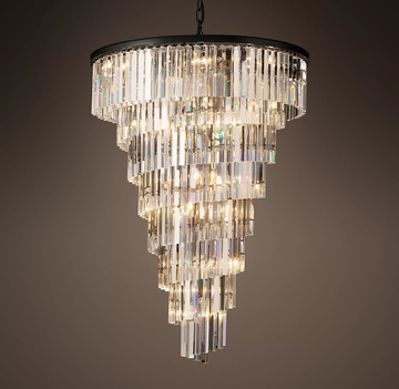 Odeon Spiral Crystal Chandelier 36"- 70"