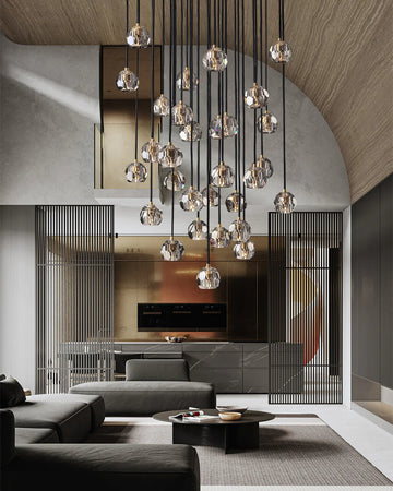 Boule Crystal Round Cluster Chandelier 60”