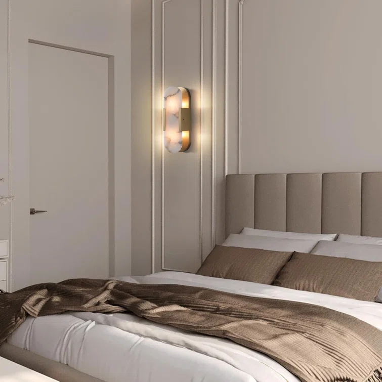 Lowell Melange Elongated Alabaster Wall Sconce 10"