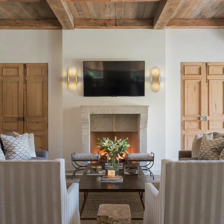 Lowell Melange Elongated Alabaster Wall Sconce 10"