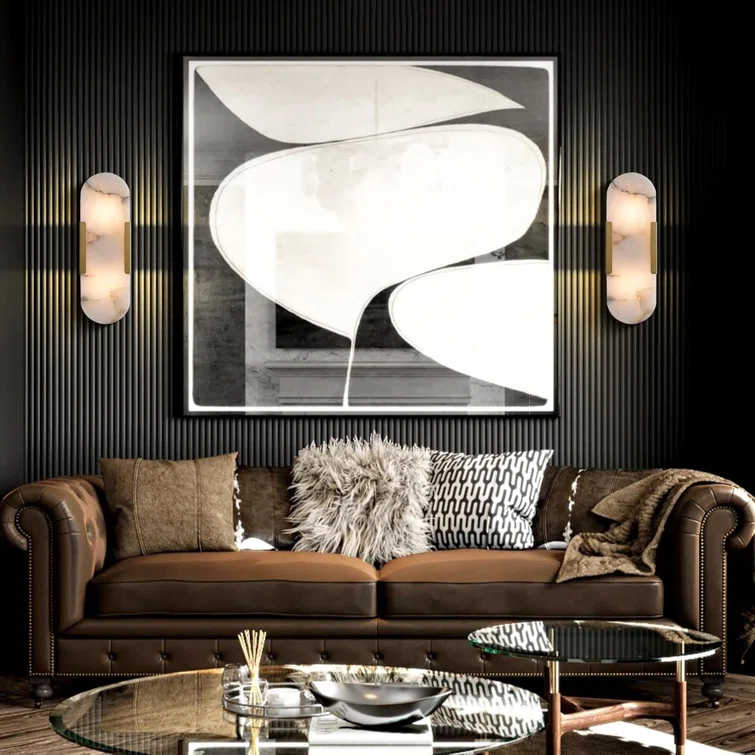 Lowell Melange Elongated Alabaster Wall Sconce 10"