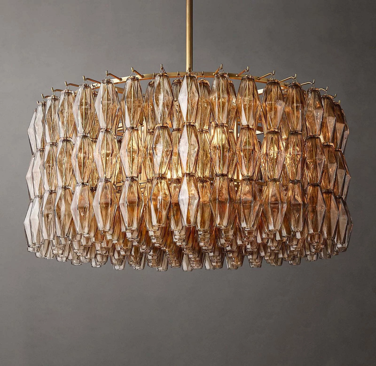 Chiara Glass Round Chandelier D37"