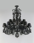 18 Lights Black Crystal Lighting - Blushlighting