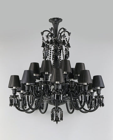 18 Lights Black Crystal Lighting - Blushlighting