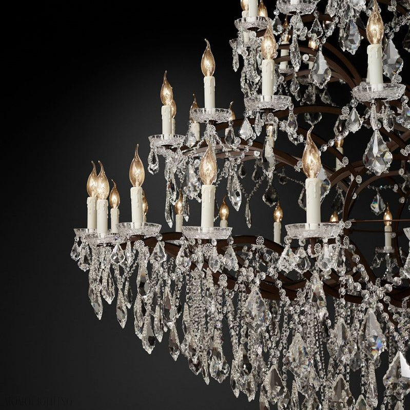 19TH Rococo Crystal Round Chandelier 101"-Momo Lighting
