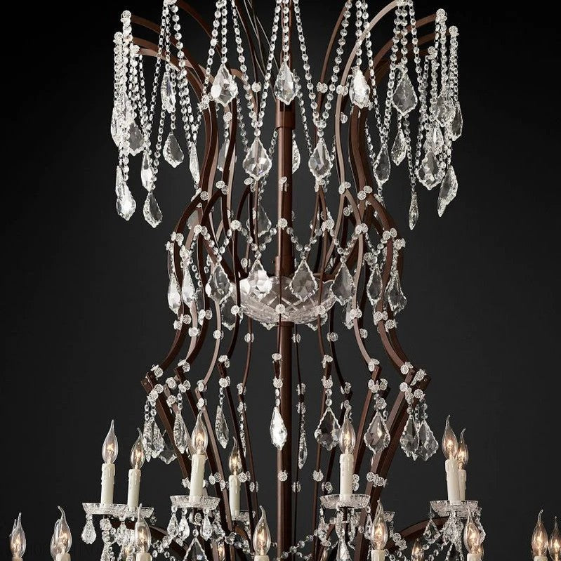 19TH Rococo Crystal Round Chandelier 101"-Momo Lighting