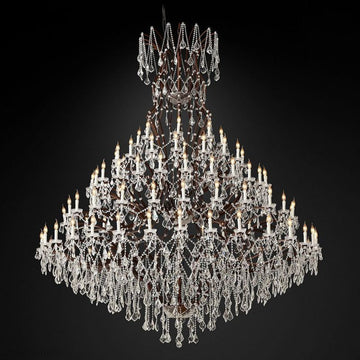 19TH Rococo Crystal Round Chandelier 101"-Momo Lighting