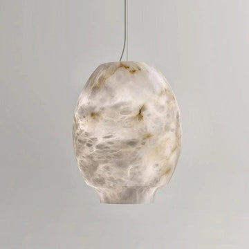 Modern Luxury Alabaster Lantern Pendant Light, Bar Pendant Light