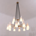 2-Tier White Porcelain Round Chandelier-Momo Lighting