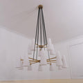 2-Tier White Porcelain Round Chandelier-Momo Lighting