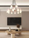 2-Tier White Porcelain Round Chandelier-Momo Lighting