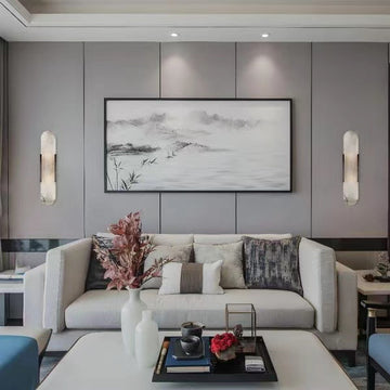 Modern Marble Alabaster Wall Sconce 20" 28"