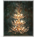 24 Light Reagan Tall Mule Deer Antler Chandelier 60
