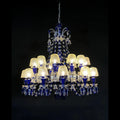 24 Lights Chandelier Blue & Clear Crystal Lighting - Blushlighting