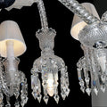 24 Lights Crystal Chandelier with Lampshades - Blushlighting