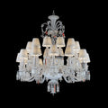 24 Lights Premium Crystal Chandelier with Lampshades - Blushlighting