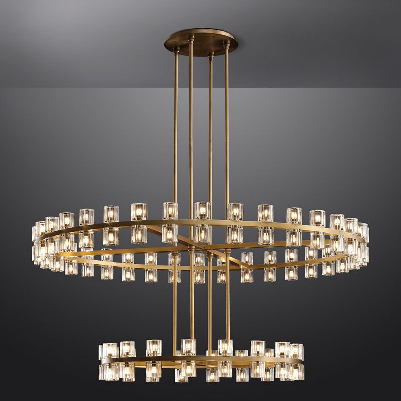 Arcachon Crystal 2-Tier Round Chandelier 60“