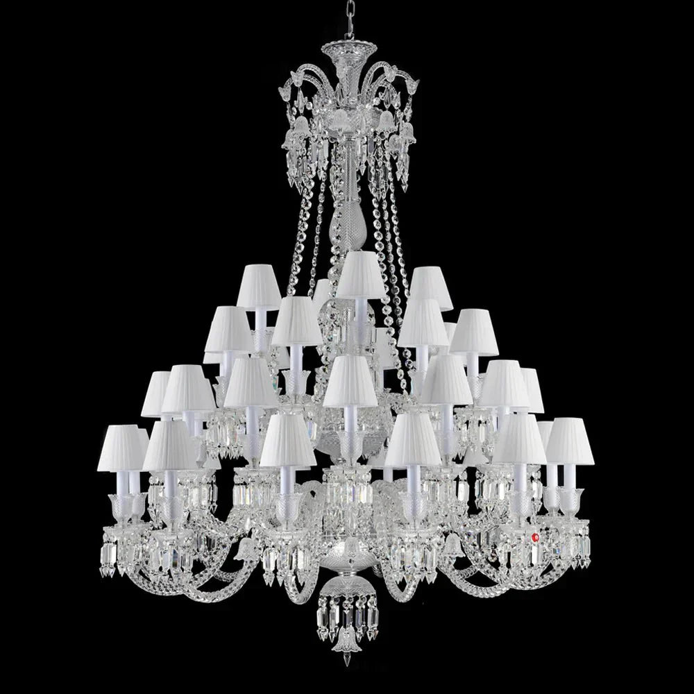 36 Lights Crystal Lighting with Lampshades - Blushlighting