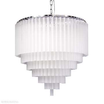 5-Tier Apex Odeon Frost Crystal Fringe Chandelier-Momo Lighting