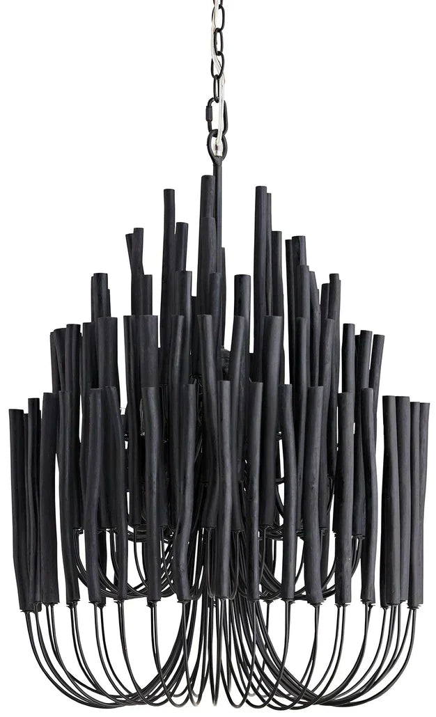 5/6-Light Modern Branch Modeling Chandelier in White or Black for Stylish Interiors-Chandeliers-Blushlighting
