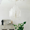 5/6-Light Modern Branch Modeling Chandelier in White or Black for Stylish Interiors-Chandeliers-Blushlighting