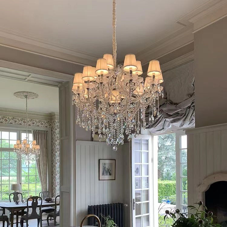 Extra Large Luxury Multi-Tiered Crystal Pendant Chandelier for High-Ceiling Rooms