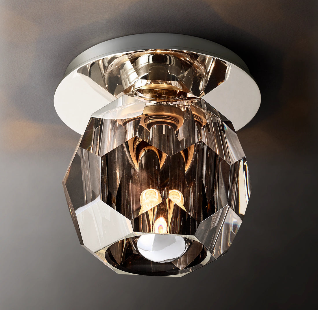 Boule Clear Crystal Ball Flush Mount