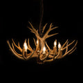 8 Light Reagan Tall Mule Deer Antler Chandelier 24