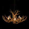 8 Light Reagan Tall Mule Deer Antler Chandelier 24