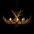 8 Light Reagan Tall Mule Deer Antler Chandelier 24