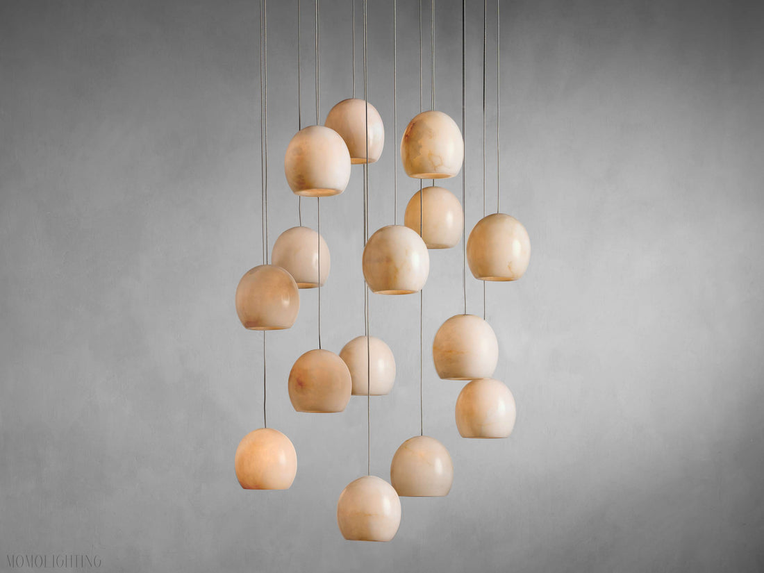 ALABASTER MAEVA ROUND CHANDELIER 13'' 21'' 36''