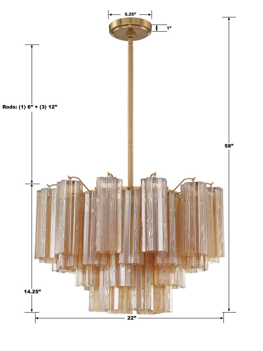 Addias Chandelier 17.8" 19.8" 22" 26.8" 32''D-Momo Lighting