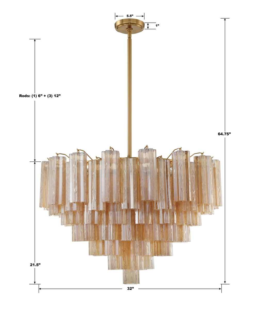 Addias Chandelier 17.8" 19.8" 22" 26.8" 32''D-Momo Lighting