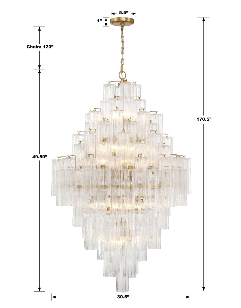 Addias Diamond Chandelier 49''H-Momo Lighting