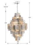 Addias Diamond Chandelier 49''H-Momo Lighting