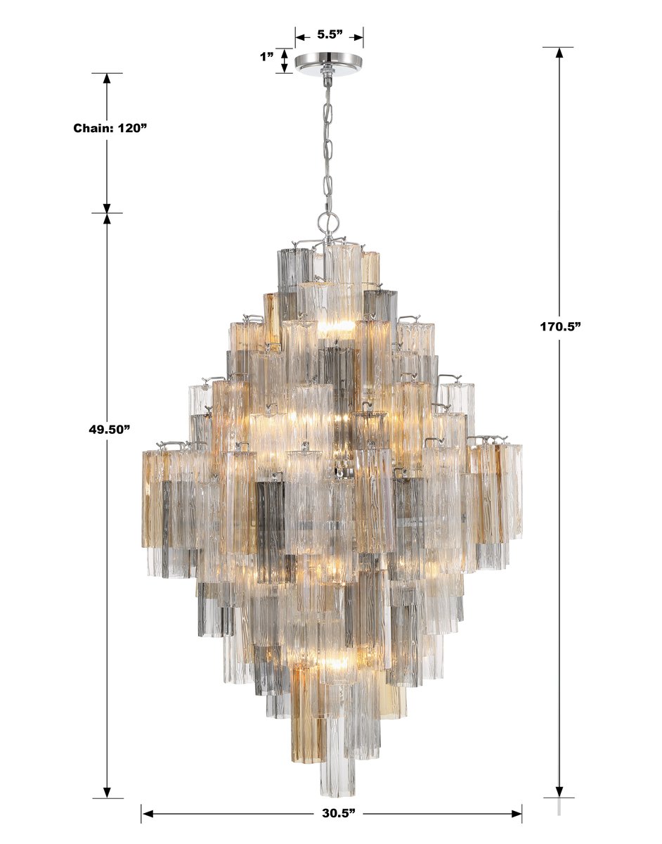 Addias Diamond Chandelier 49''H-Momo Lighting