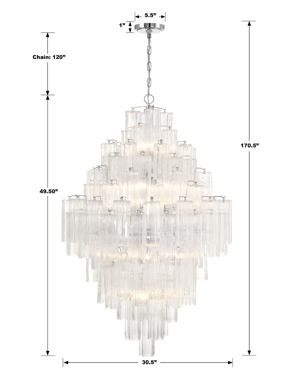 Addias Diamond Chandelier 49''H-Momo Lighting