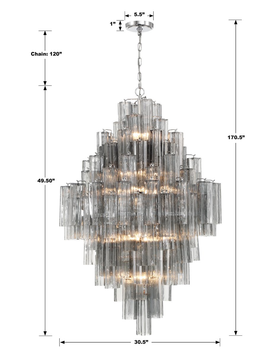 Addias Diamond Chandelier 49''H-Momo Lighting