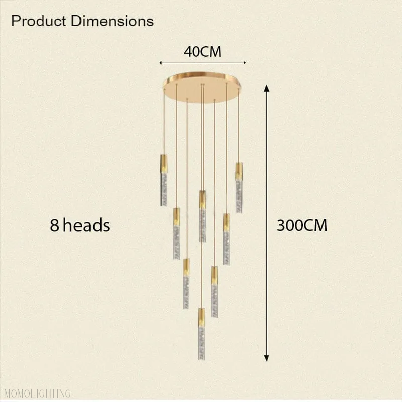 Adelaide Foyer & Staircace Chandelier 23" 19" 15" D-Momo Lighting