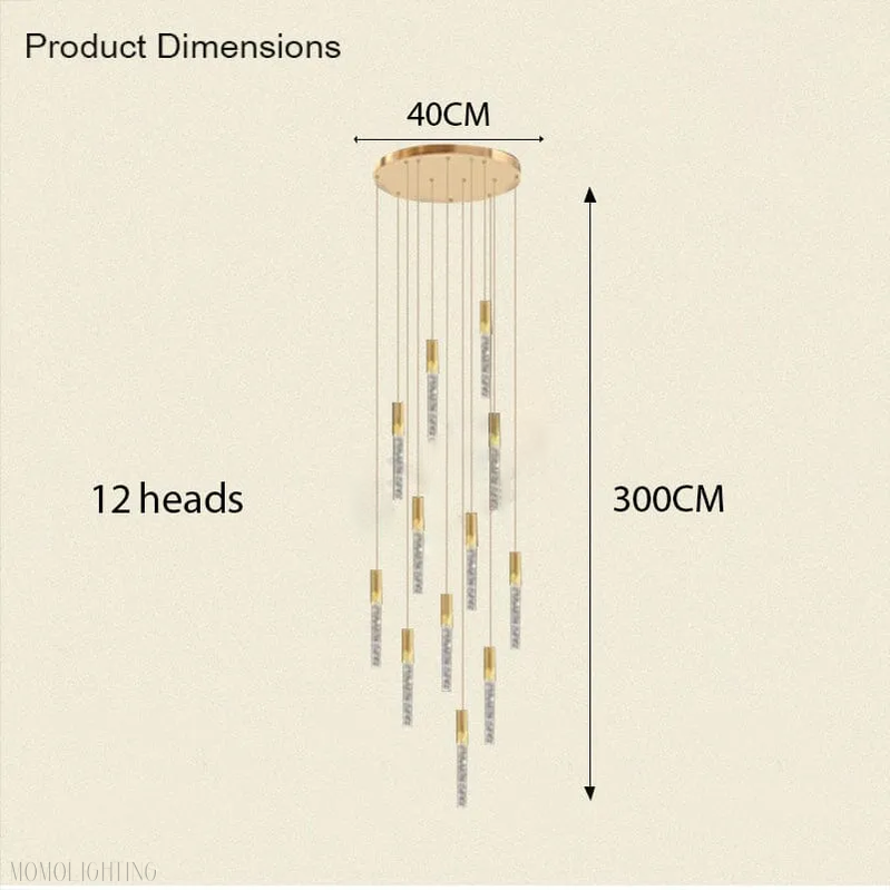 Adelaide Foyer & Staircace Chandelier 23" 19" 15" D-Momo Lighting