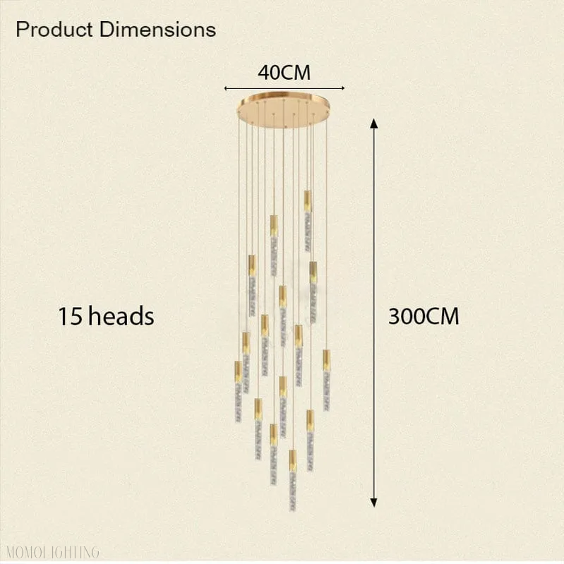 Adelaide Foyer & Staircace Chandelier 23" 19" 15" D-Momo Lighting