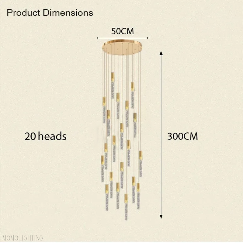 Adelaide Foyer & Staircace Chandelier 23" 19" 15" D-Momo Lighting