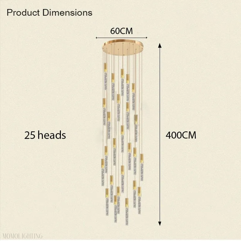 Adelaide Foyer & Staircace Chandelier 23" 19" 15" D-Momo Lighting