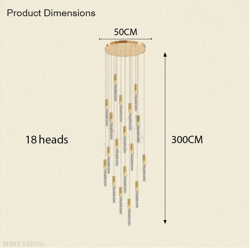 Adelaide Foyer & Staircace Chandelier 23" 19" 15" D-Momo Lighting