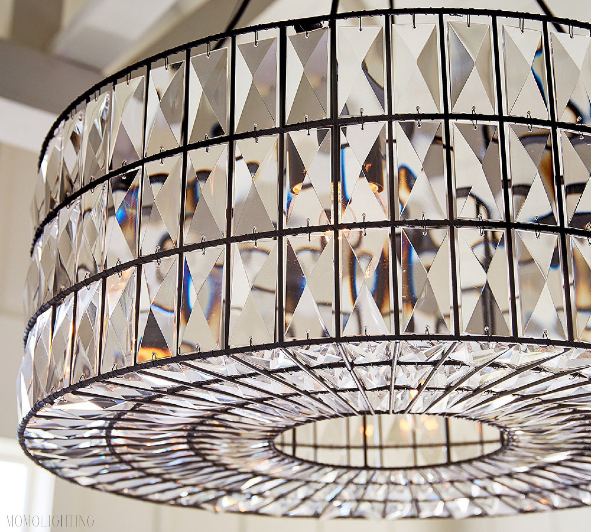 Adeline Crystal Round Chandelier-Momo Lighting