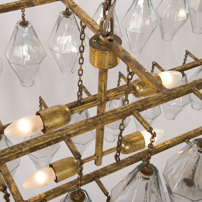 Adeline Rectangle Chandelier-Momo Lighting