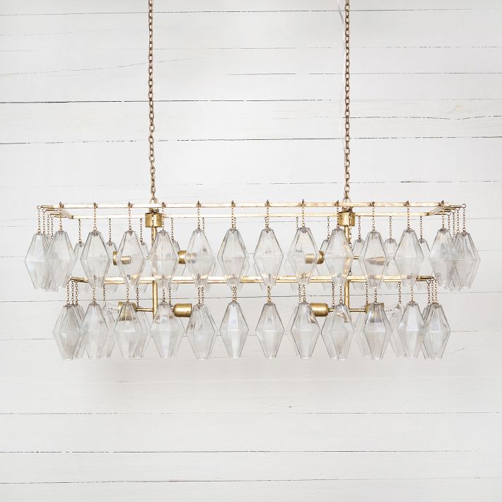 Adeline Rectangle Chandelier-Momo Lighting