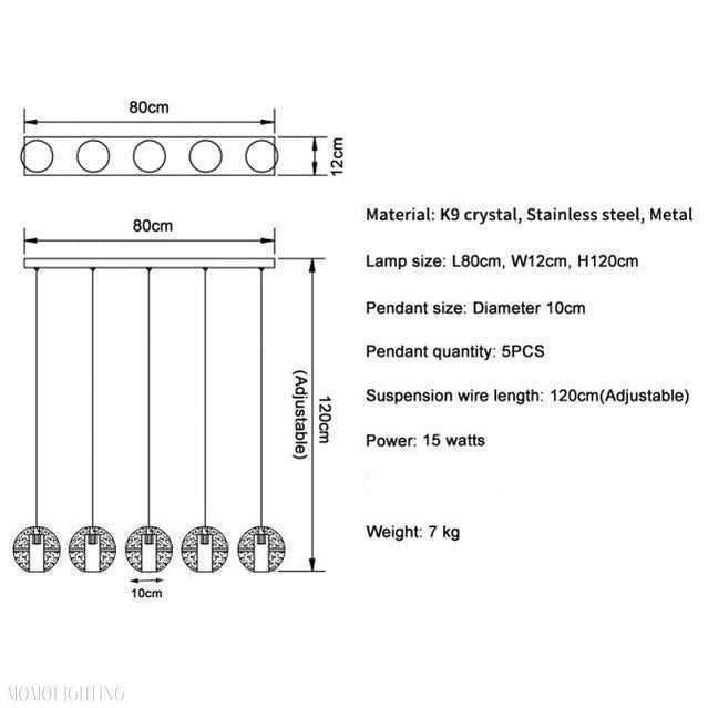 Adonis Suspension Water Drop Chandelier 43-Light-Momo Lighting