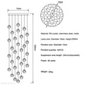 Adonis Suspension Water Drop Chandelier 43-Light-Momo Lighting