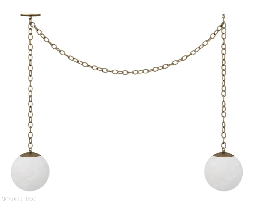 Alabaster 2 Swag Chandelier-Momo Lighting
